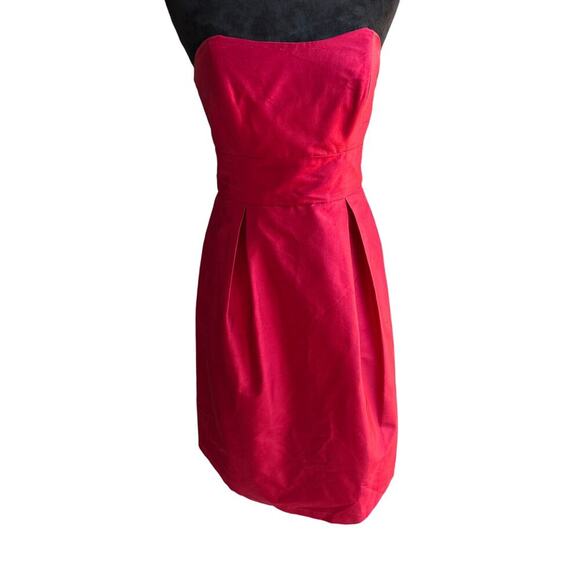 Jenny Yoo Dresses & Skirts - Jenny Yoo Carrie Red Silk Strapless Dress Size 4 w/ Pockets Holiday